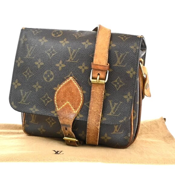 LOUIS VUITTON Cartouchiere MM Shoulder Bag Monogram Leather Brown M51253 - Picture 1 of 16